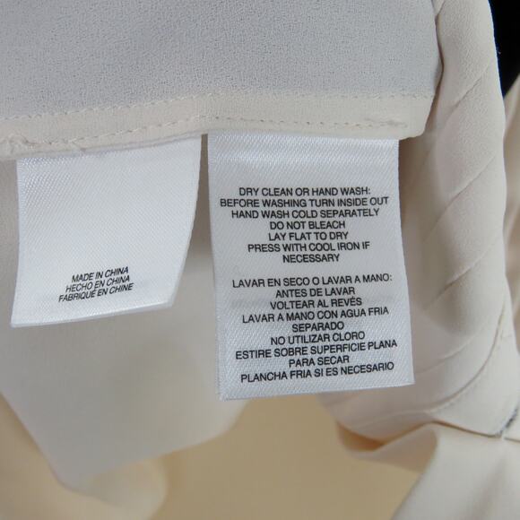 Anne Klein New York Bow Blouse Cream And Black Pussybow Blouse Size 2 - Picture 10 of 11